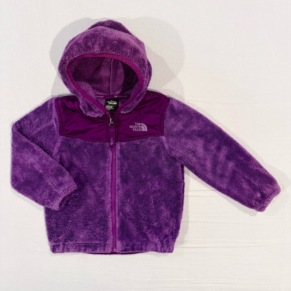 The North Face Osito Hoodie Girls 18-24M Purple Fleece Hooded Jacket Full Zip